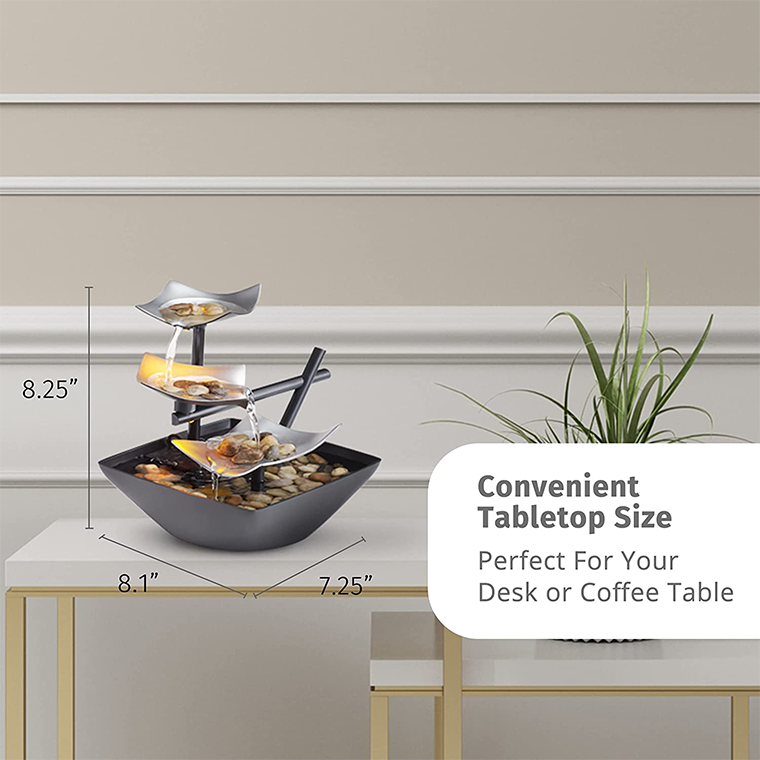 3-Tier Relaxation Tabletop Fountain - Image 3